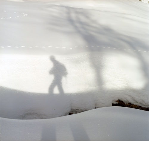 El autor en paseo de nieve - © Norbert Pousseur