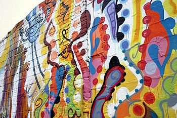 Symphonie colorée, Graph’mur photographié par Norbert Pousseur ©