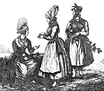 Costume de Bordeaux de 1830  - reproduction Norbert Pousseur