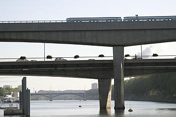 Pont du métro de Genevilliers - ponts sur Seine - © Norbert Pousseur