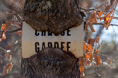 Panneau Chasse gardée  - © Norbert Pousseur