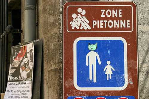 Zone piétonne à Avignon - © Norbert Pousseur