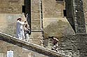 pape sur escalier du palais - © Norbert Pousseur