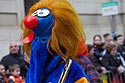 Gros nez rouge sur tête bleue - carnaval 2010 Bâle - © Norbert Pousseur