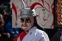 Casque aux cornes de fou - carnaval 2010 Bâle - © Norbert Pousseur