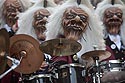 Visages desséchés - carnaval 2010 Bâle - © Norbert Pousseur