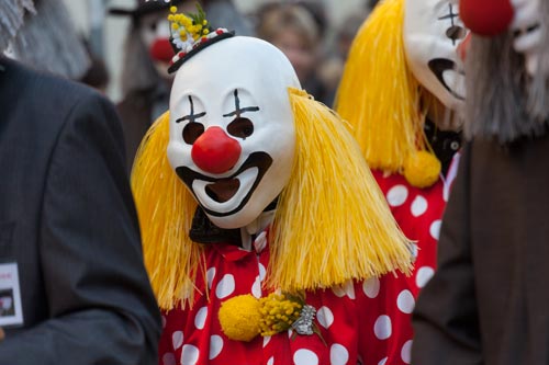 Masque de clown simplement grimé - © Norbert Pousseur