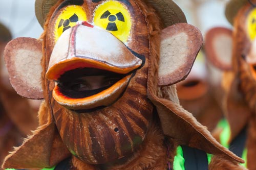 Masque de singe irradié - © Norbert Pousseur