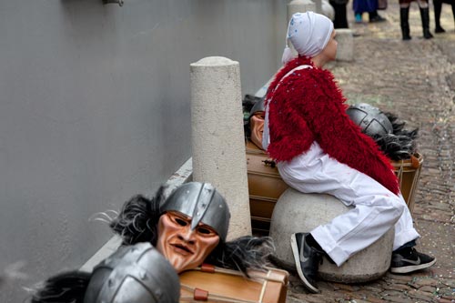 Masque de soldat pour jeune fille - © Norbert Pousseur