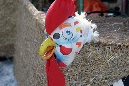 masque de poulet au carnaval de Bâle  - © Norbert Pousseur