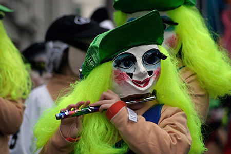 masques verts au carnaval de Bâle 2006 - © Norbert Pousseur