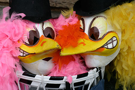 canards grimaçants, au carnaval de Bâle 2006 - © Norbert Pousseur