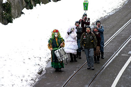 groupe de fluttistes au carnaval de Bâle 2006 - © Norbert Pousseur