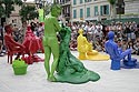 Scène des comédiens se statufiant - © Norbert Pousseur