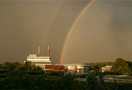 Arc en ciel pour Edf - centrale Edf - © Norbert Pousseur