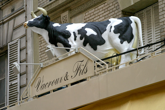 Enseigne à la vache, de Vacroux et Fils - photographie © Norbert Pousseur