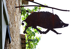 Enseigne au sanglier féroce - photographie © Norbert Pousseur