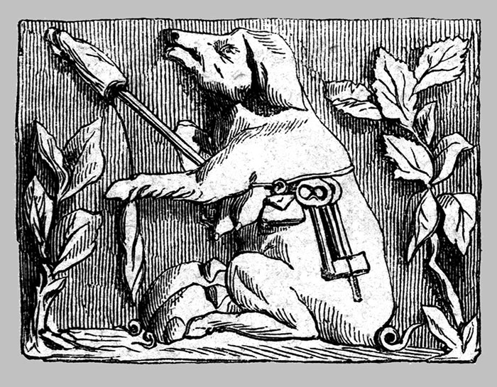 Ancienne enseigne - Au renard prêchant aux canards - reproduction © Norbert Pousseur