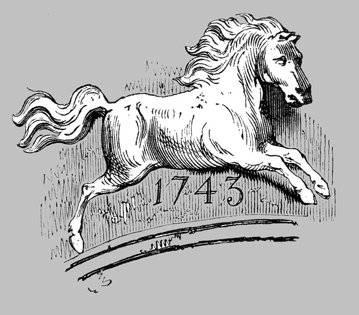 Ancienne enseigne de Lyon - Le cheval d'argent - reproduction © Norbert Pousseur