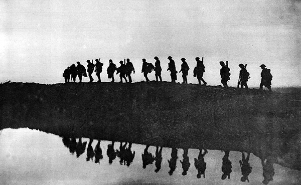 Soldados australianos - foto 'Le Miroir', guerra de 14-18 - reproducción © Norbert Pousseur