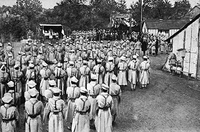 Batallón polaco - foto 'Le Miroir', guerra de 14-18 - reproducción © Norbert Pousseur