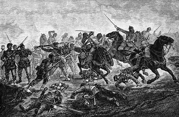 Batalla de Rezonville de 1870 - publication 'Histoire populaire' - reproduction © Norbert Pousseur