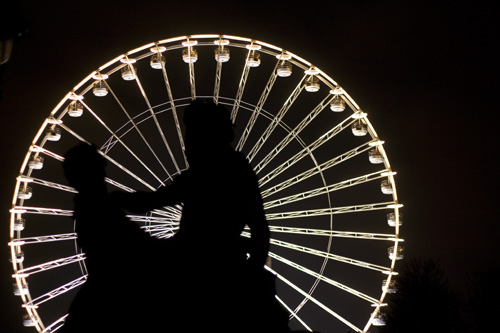 Gran rueda del Louvre en el período de fiestas - © Norbert Pousseur