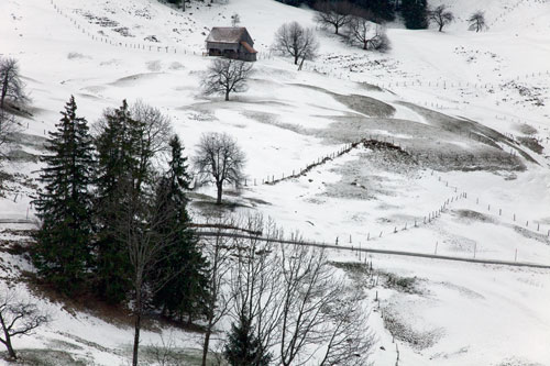 Casa en la nieve - © Norbert Pousseur