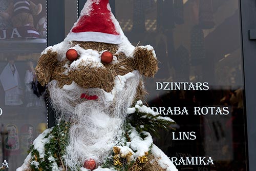 Cabeza de Papá Noel en Riga - © Norbert Pousseur