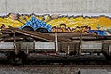 Fresque à la gloire des pinceaux et des couleurs devant un wagon - Graph’mur photographié par Norbert Pousseur ©