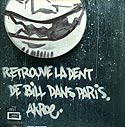 Retrouve la dent de Bill dans Paris, Graph’mur photographié par Norbert Pousseur ©