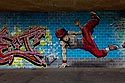 Garçon dansant le hip-hop - Graph’mur photographié par Norbert Pousseur ©