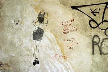 Je serai jolie sur les trottoirs de l'histoire de l'art, Graph de Miss Tic - © Norbert Pousseur