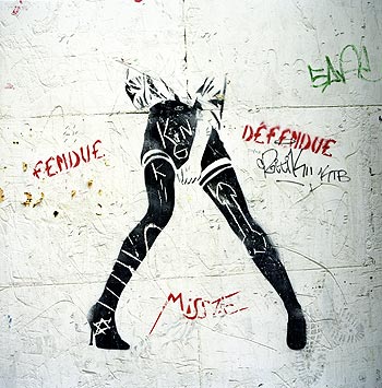 Fendue défendue, graph de Miss Tic - © Norbert Pousseur