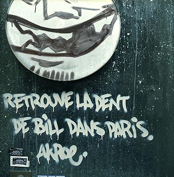 Retrouve la dent de Bill dans Paris, Graph’mur photographié par Norbert Pousseur ©