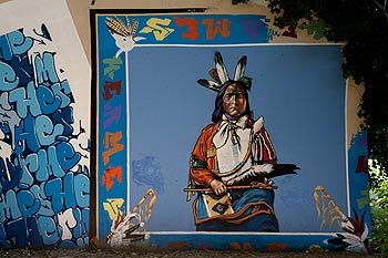 Portrait de l'indien en chef sioux - Bagnolet 2009, photographié par Norbert Pousseur ©