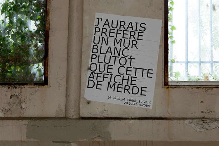 Une affiche contre l'affichager - un graph'mur ou street art photographié par © Norbert Pousseur