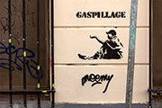 Vignette : Gaspillage - un graph'mur ou street art photographié par © Norbert Pousseur