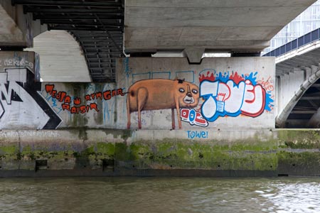 Un cochon sous le pont - Graph’mur pris à Nantes par Norbert Pousseur ©