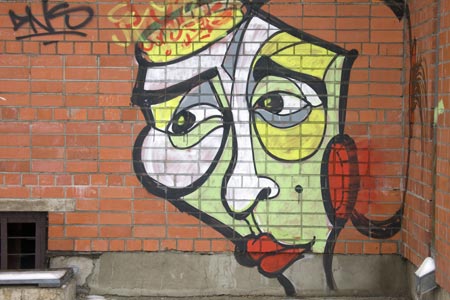 Regard songeur - Graph’mur pris à Riga par Norbert Pousseur ©