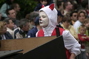 Chat au nez noir et rouge - Kattenstoet 2006 - fête des chats - Ieper - Ypres - © Norbert Pousseur