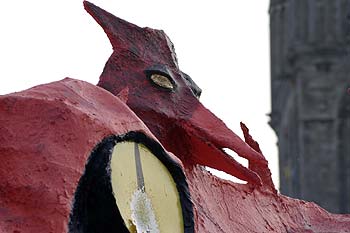 détail du char du chat d'enfer  - Kattenstoet 2006 - fête des chats - Ieper - Ypres - © Norbert Pousseur