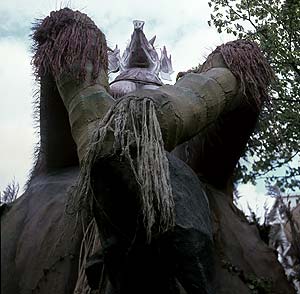 Mannequin géant du diable du char des diables - Kattenstoet 1977 - fête des chats - Ieper - Ypres - © Norbert Pousseur