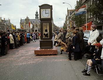 Chat d'horloge - Kattenstoet 1977 - fête des chats - Ieper - Ypres - © Norbert Pousseur