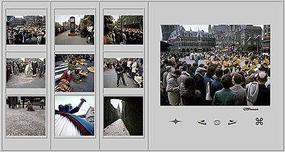 Foule du Kattenstoet 1977 - fête des chats - Ieper - Ypres - © Norbert Pousseur