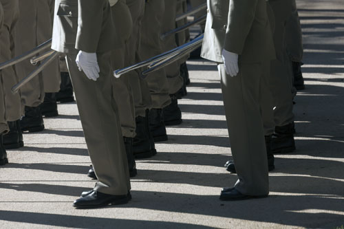 
Troupe at attention - © Norbert Pousseur