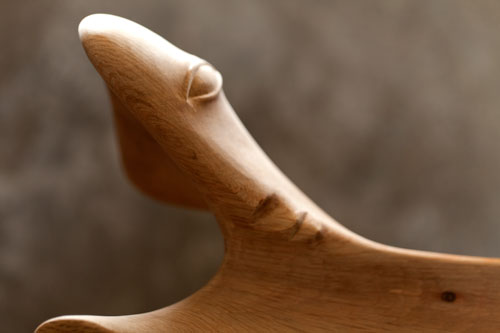 Wooden face by Lutfi Romhein - © Norbert Pousseur