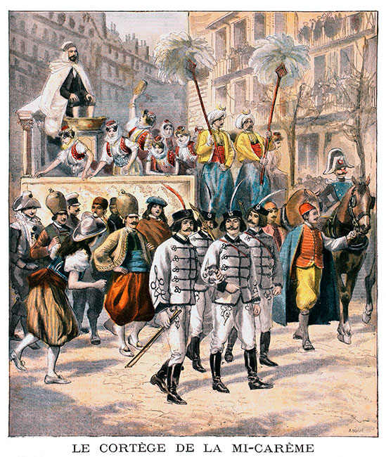 Cortège de la mi-carême de 1897 - reproduction © Norbert Pousseur