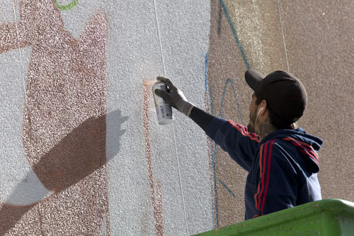 Graffeur de DMJC - © Norbert Pousseur