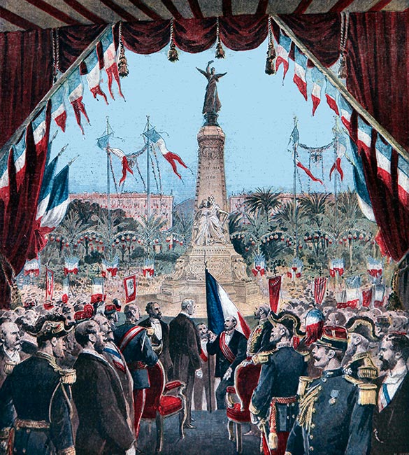 Commémoration à Nice en 1896 - reproduction © Norbert Pousseur